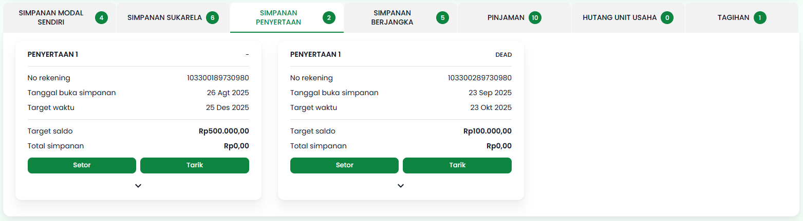 Tab Simpanan Penyertaan