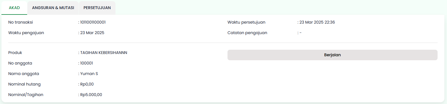 Galaman Detail Tagihan