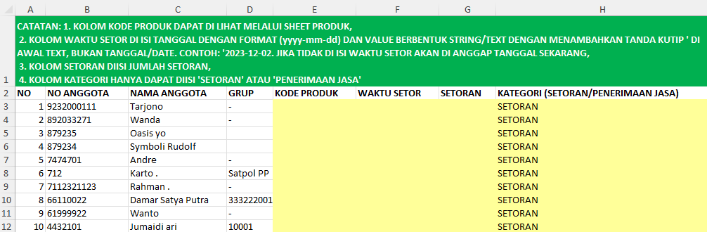 Format Excel