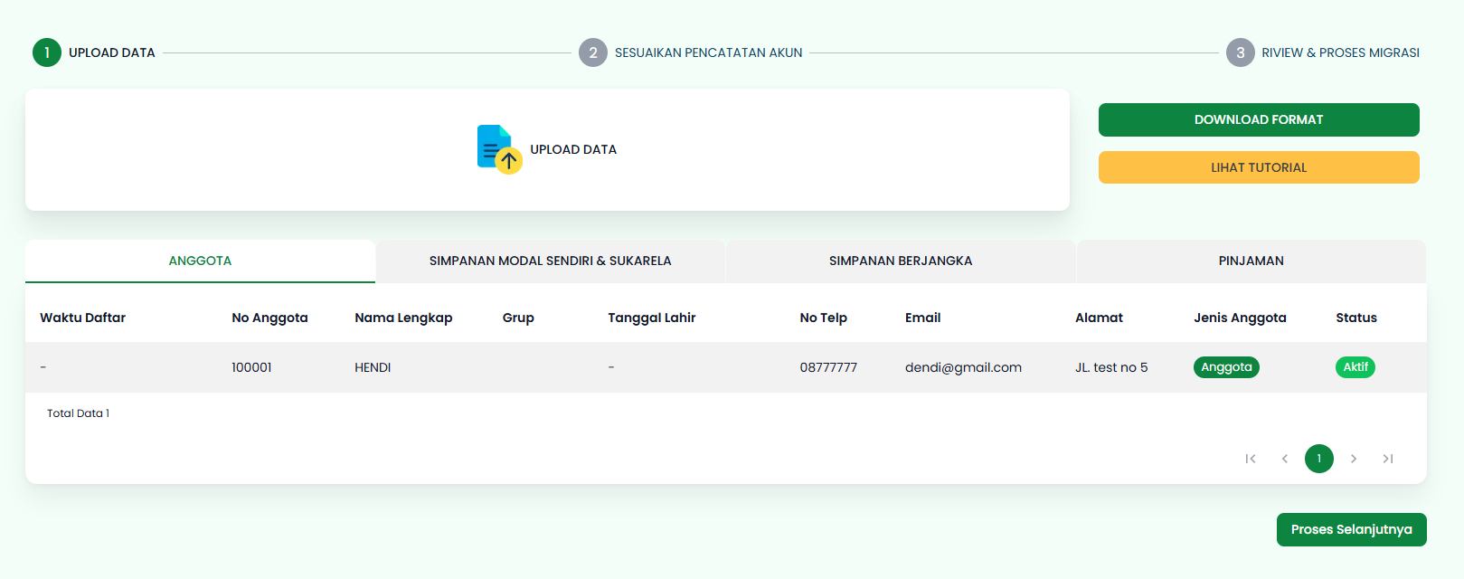 Tahap 1: Upload Data