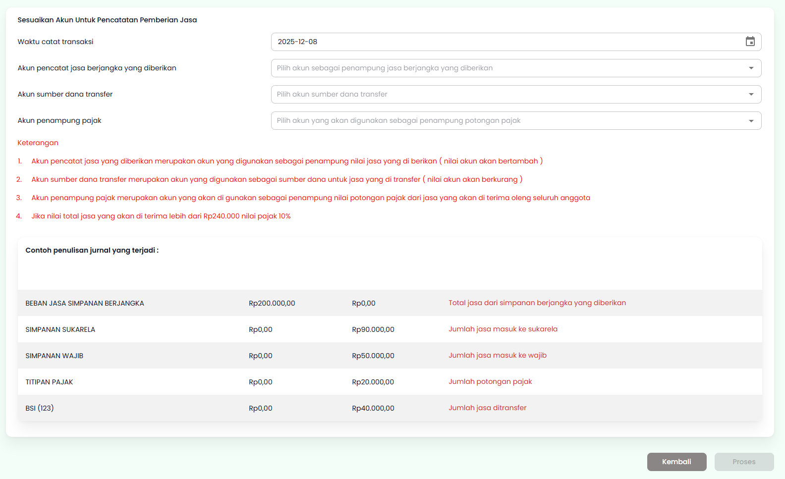 Halaman Proses Rilis Jasa Konsolidasi 2